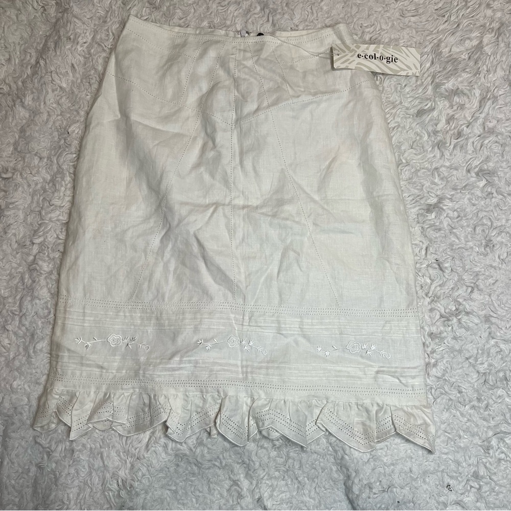 White Embroidered Skirt